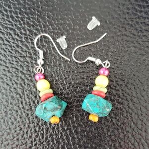 Vibrant Multicolor Beaded Earrings